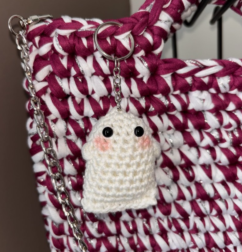 Porte-clés "BOO"- Fantôme phosphorescent au crochet